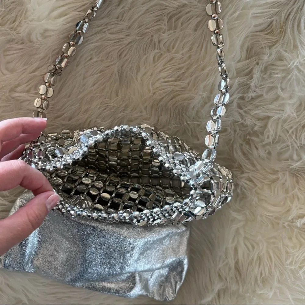 Silver shoulder party bag - Picture 6 of 6